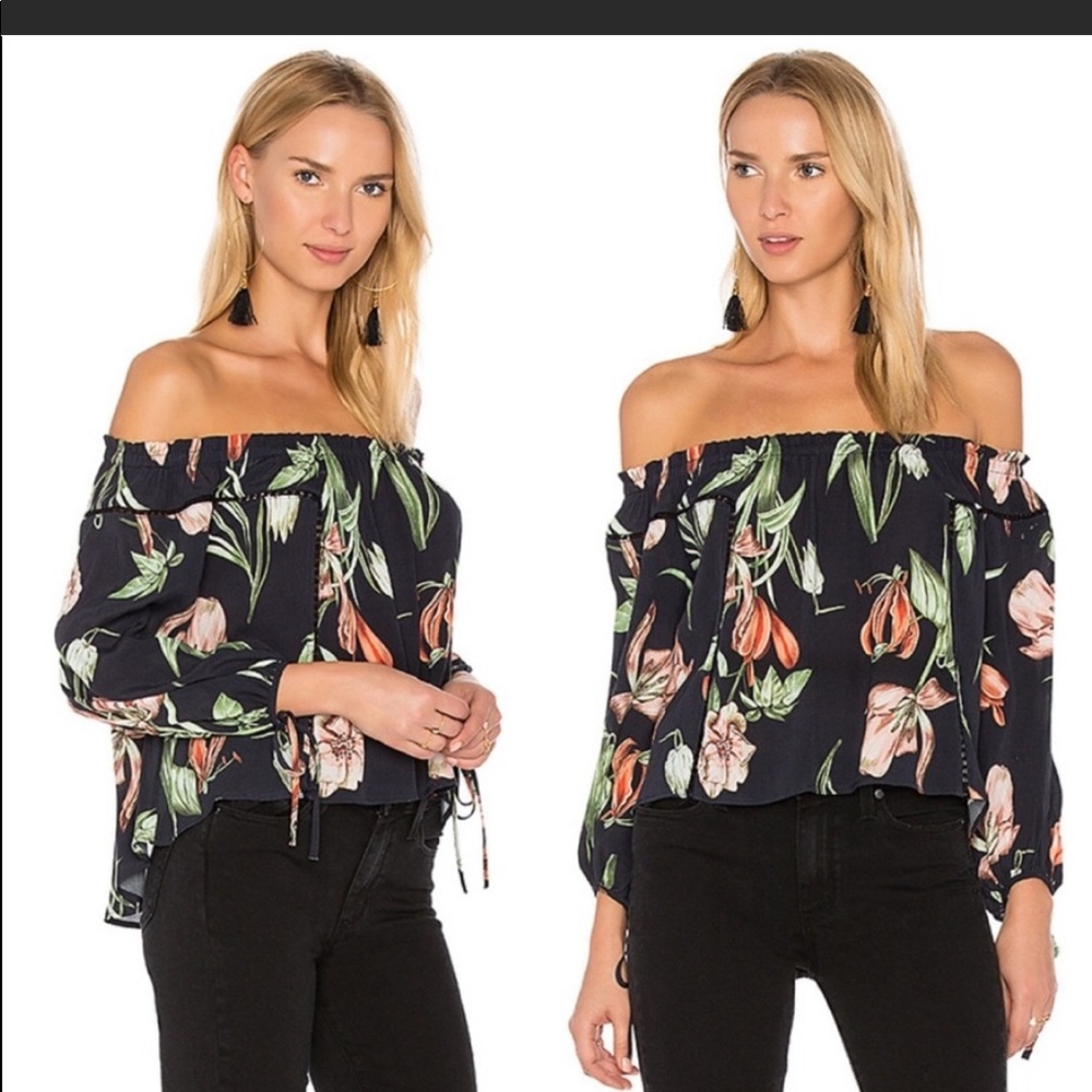 Astr the label black off the shoulder top